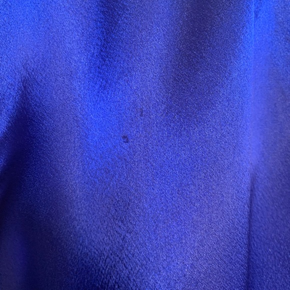 Vintage Satin Pyjamas Set Royal Blue Size Large - Picture 10 of 16